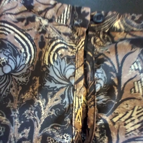 New York & Co Elegant Paisley Women's Top Ruffled Size S. Office Workwear Trip - Picture 2 of 11